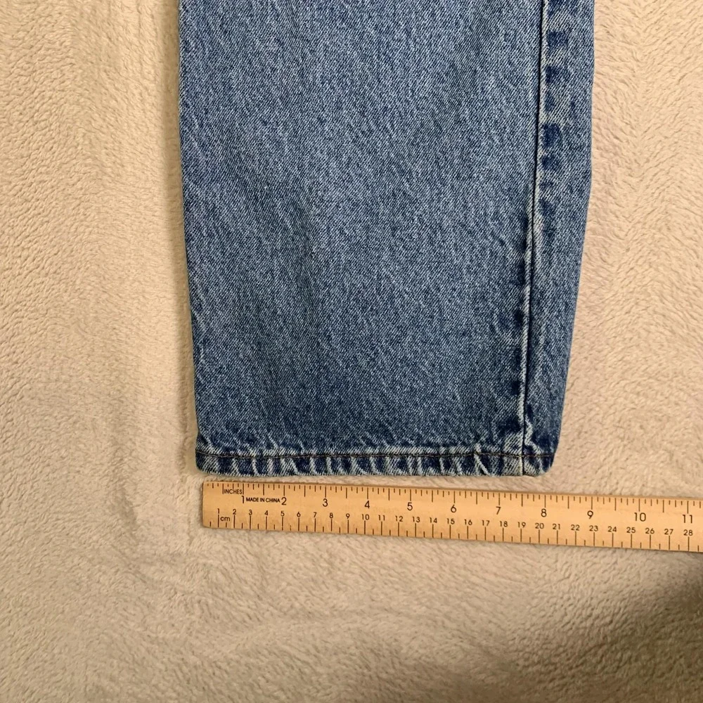 Vintage Lee Jeans Mens 40x34(38x34) Blue Denim Relaxed Fit Straight Leg Rise 90s